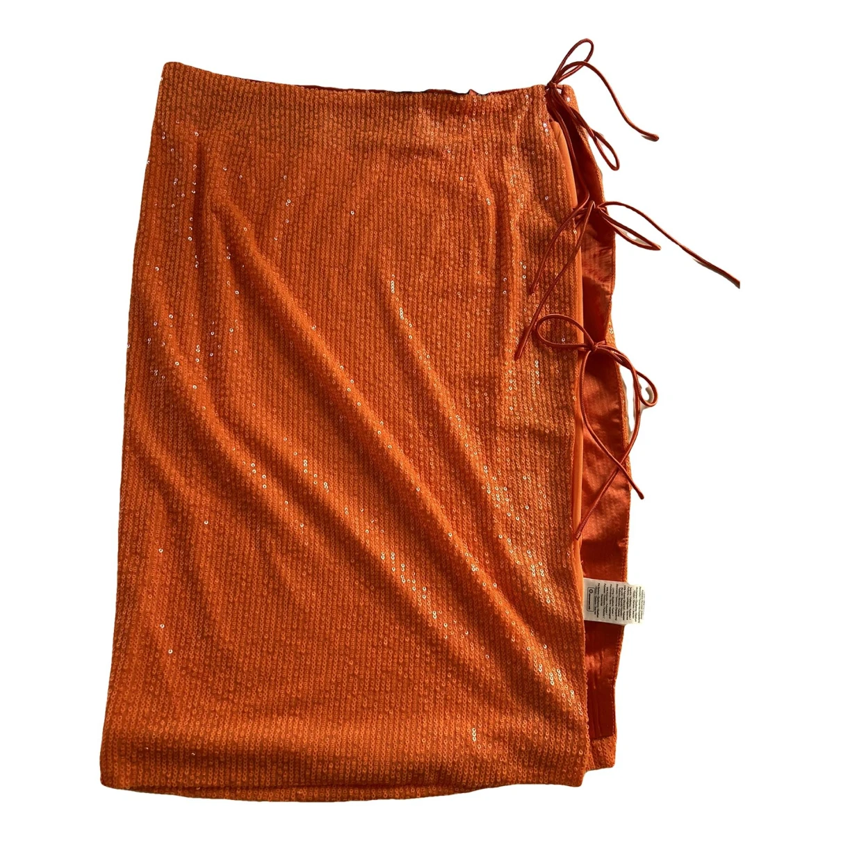 Pre-owned Rotate Birger Christensen Mid-length Skirt In Orange