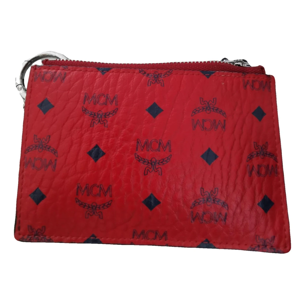 Pre-owned Mcm Leather Wallet In Red