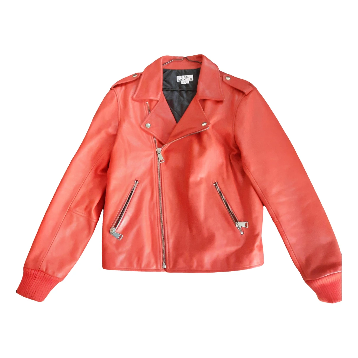 Pre-owned Apc Leather Jacket In Red