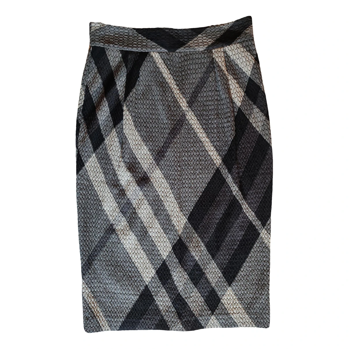 Pre-owned Burberry Silk Mid-length Skirt In Multicolour