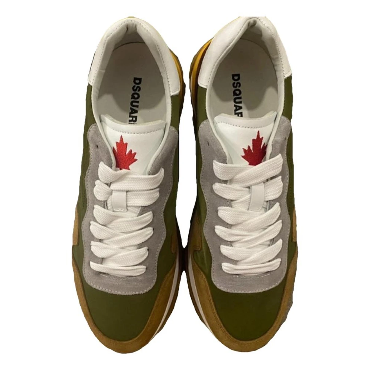 Pre-owned Dsquared2 Low Trainers In Khaki