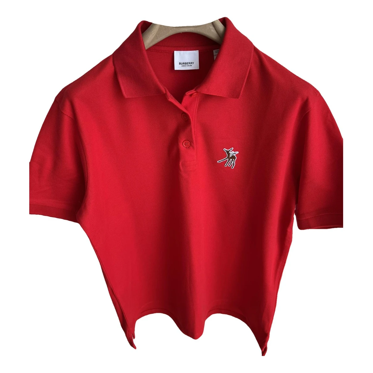 Pre-owned Burberry Polo In Red