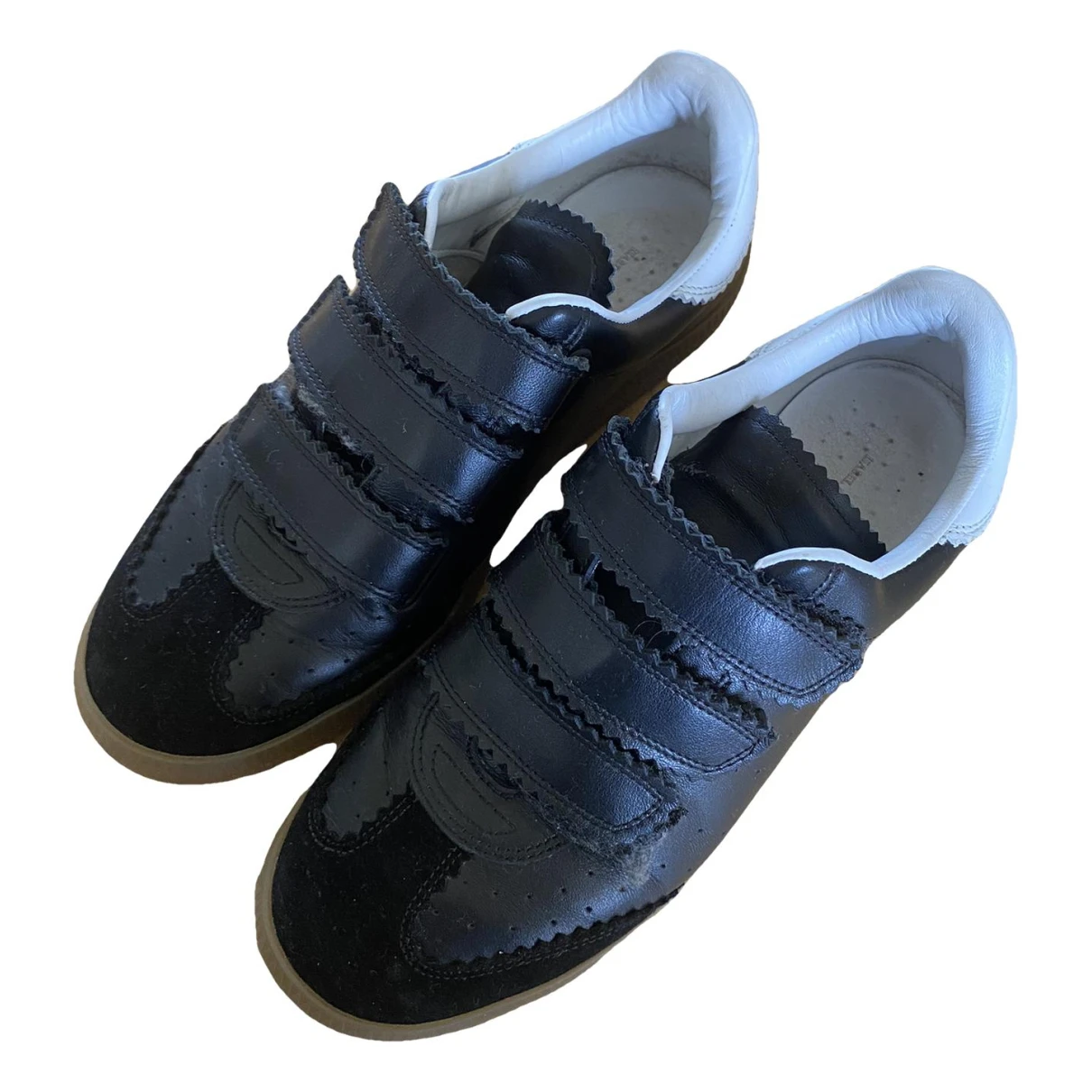 Pre-owned Isabel Marant Étoile Leather Trainers In Black
