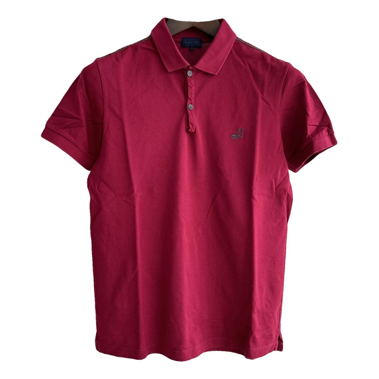 Pre-owned Lanvin Polo Shirt In Burgundy
