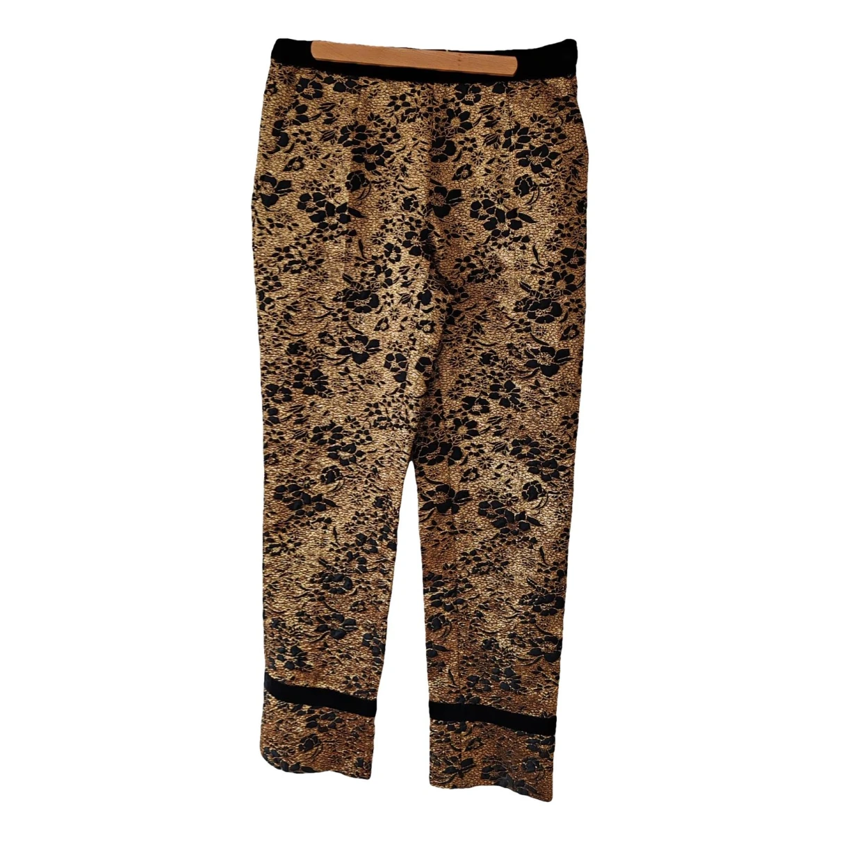 Pre-owned Lanvin Straight Pants In Gold