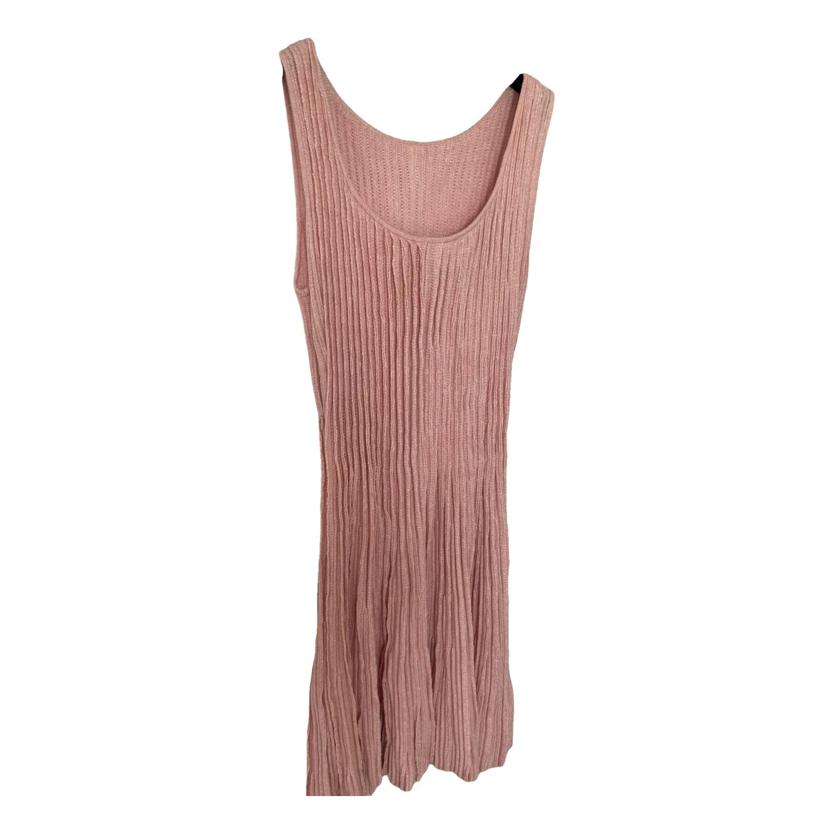 Pre-owned Chanel Linen Mid-length Dress In Pink