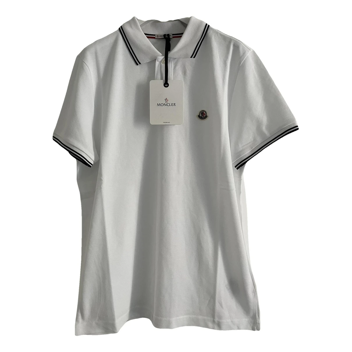Pre-owned Moncler Polo Shirt In White