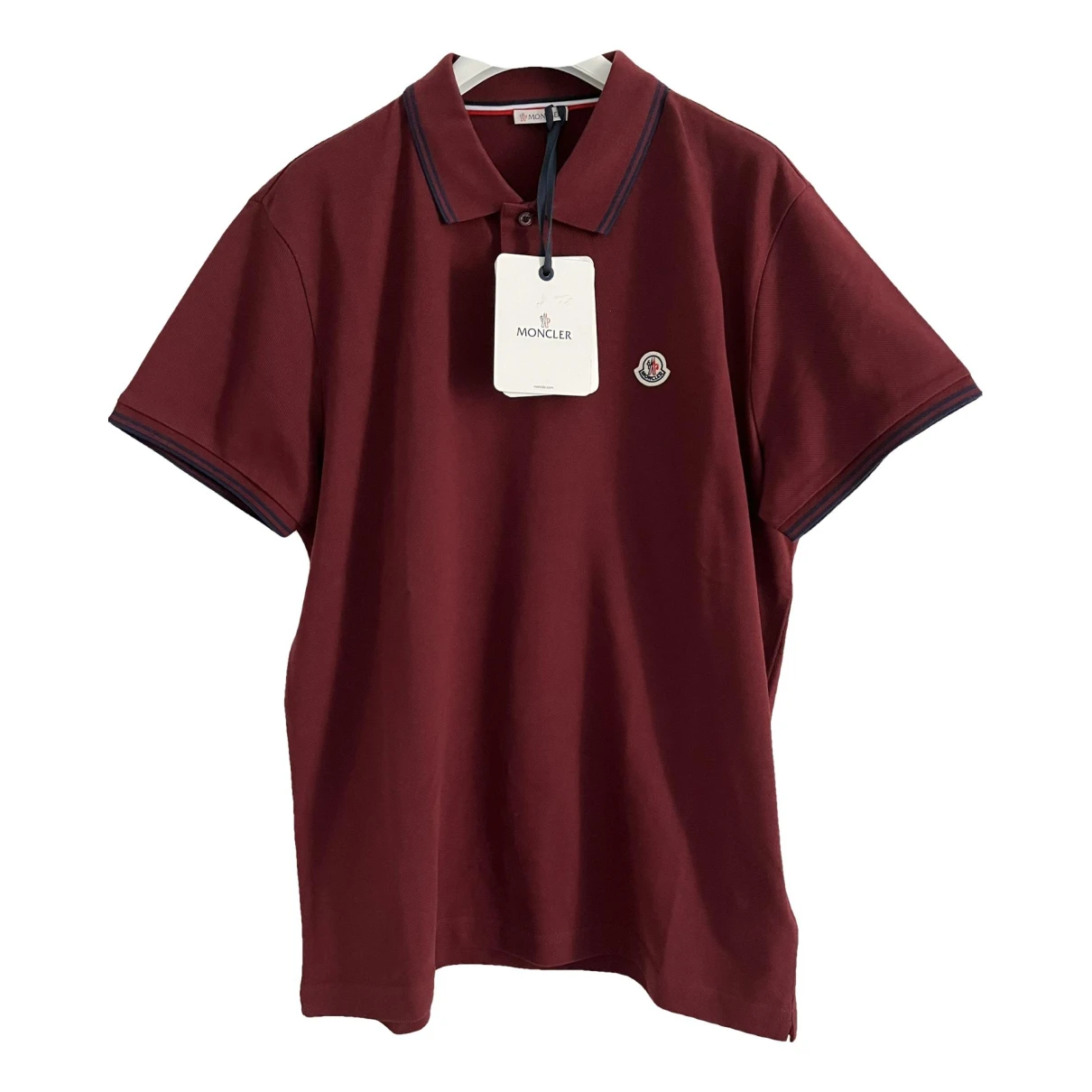Pre-owned Moncler Polo Shirt In Burgundy