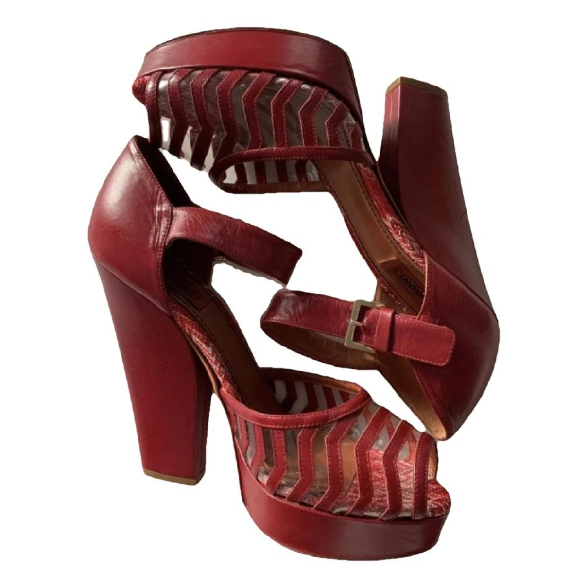 Pre-owned Missoni Leather Sandals In Red