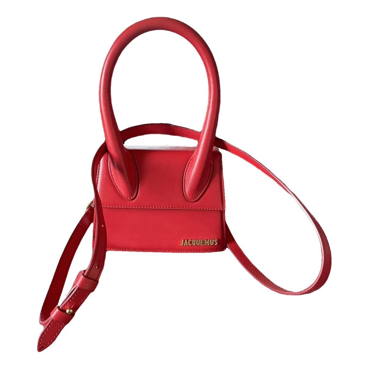 Pre-owned Jacquemus Chiquito Leather Handbag In Red