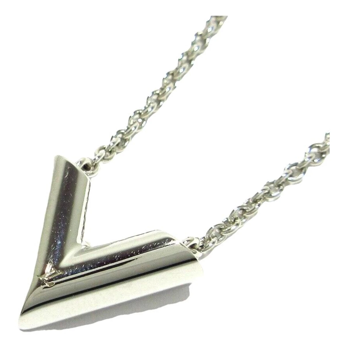 Pre-owned Louis Vuitton Necklace In Silver