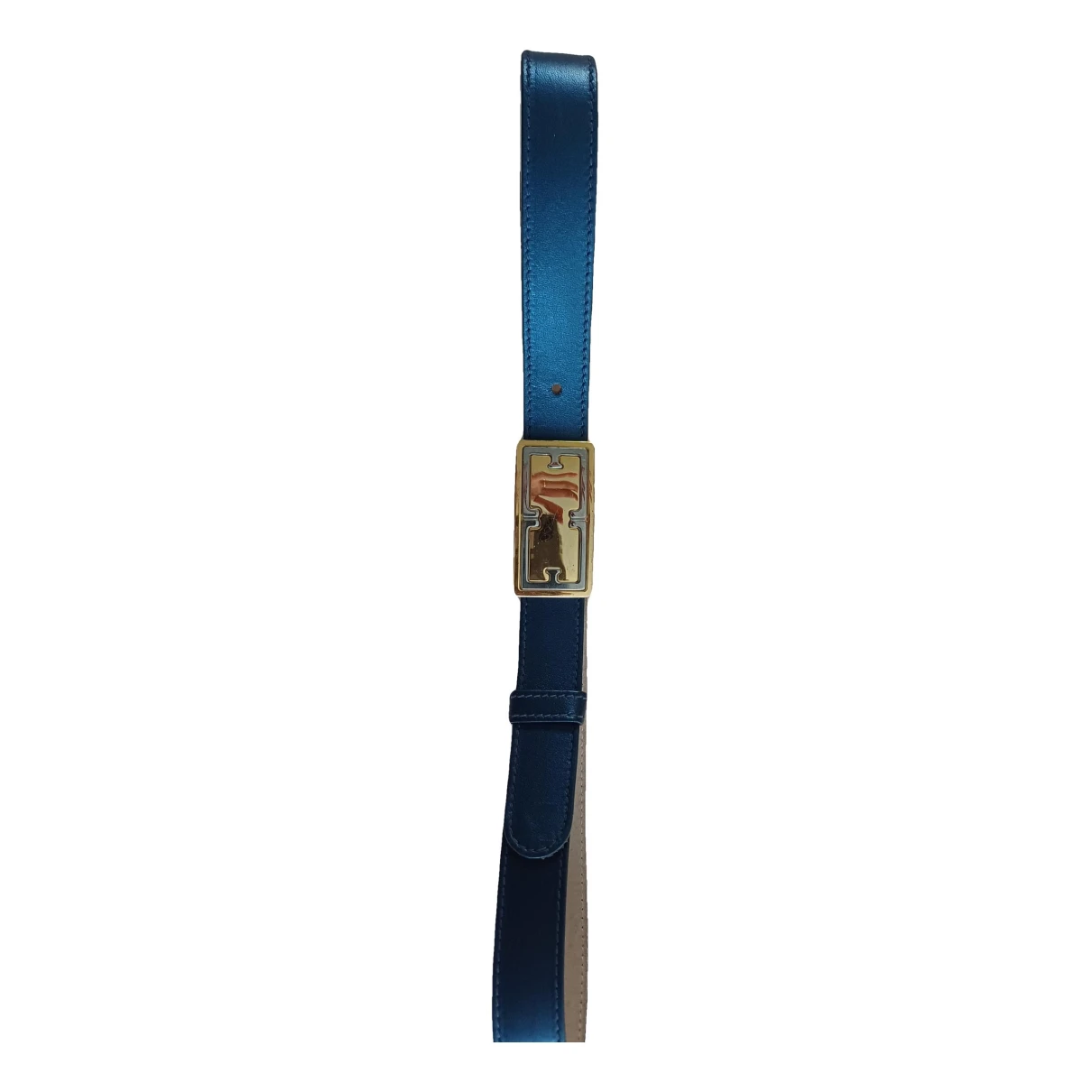 Pre-owned Escada Leather Belt In Blue