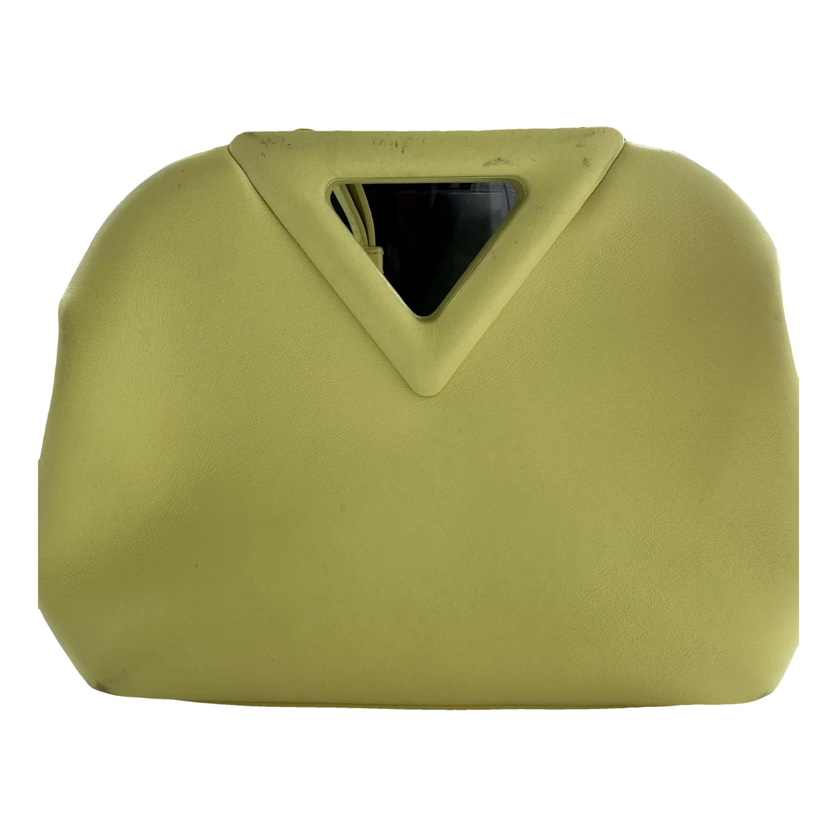 Pre-owned Bottega Veneta Point Leather Crossbody Bag In Yellow