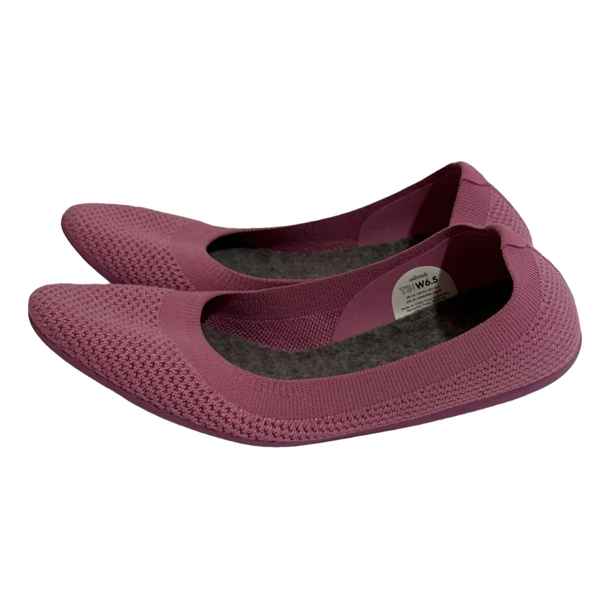 Pre-owned Allbirds Cloth Flats In Purple