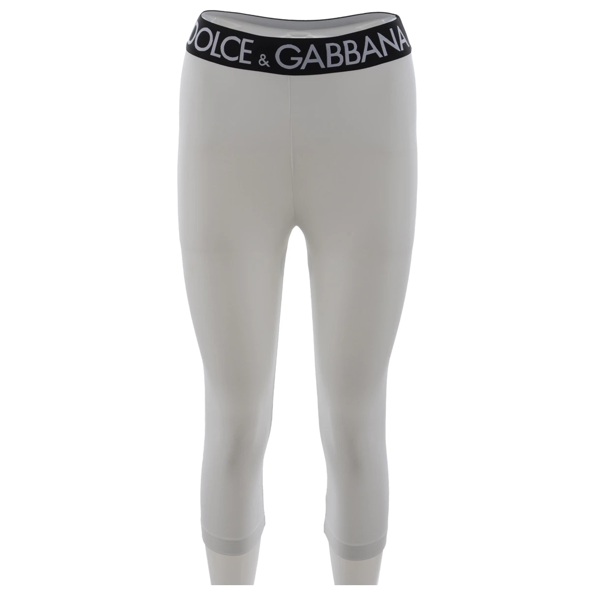 Pre-owned Dolce & Gabbana Leggings In White