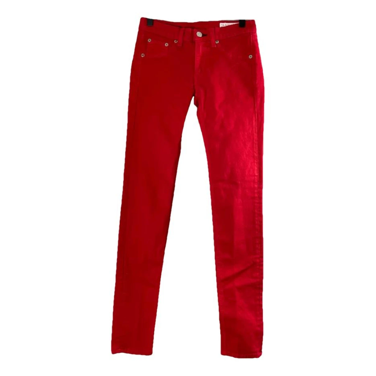 Pre-owned Rag & Bone Slim Jeans In Red
