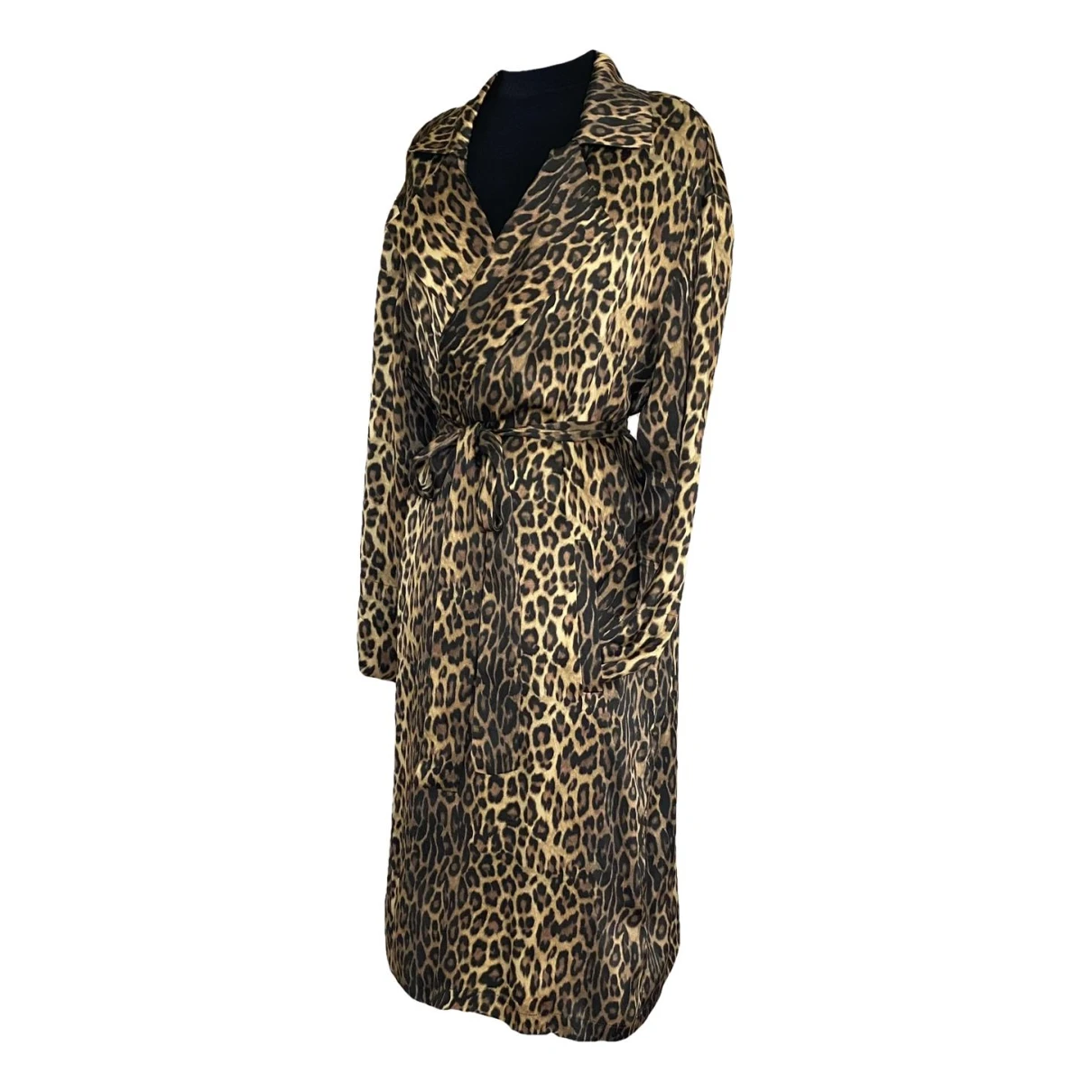 Pre-owned The Kooples Silk Maxi Dress In Gold