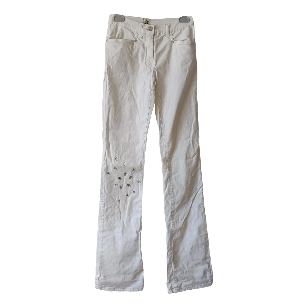 Pre-owned Mugler Trousers In White