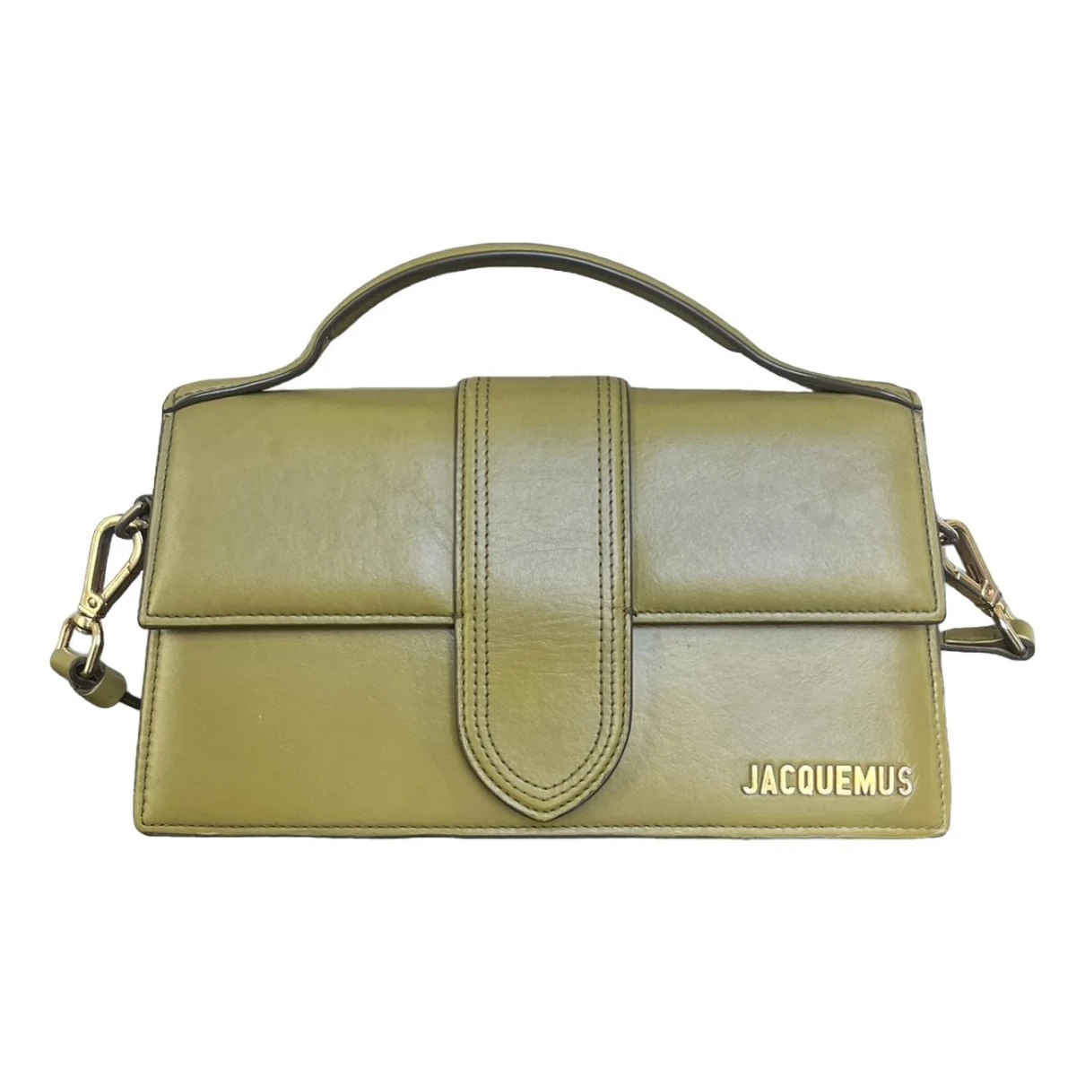 Pre-owned Jacquemus Le Bambino Leather Crossbody Bag In Green