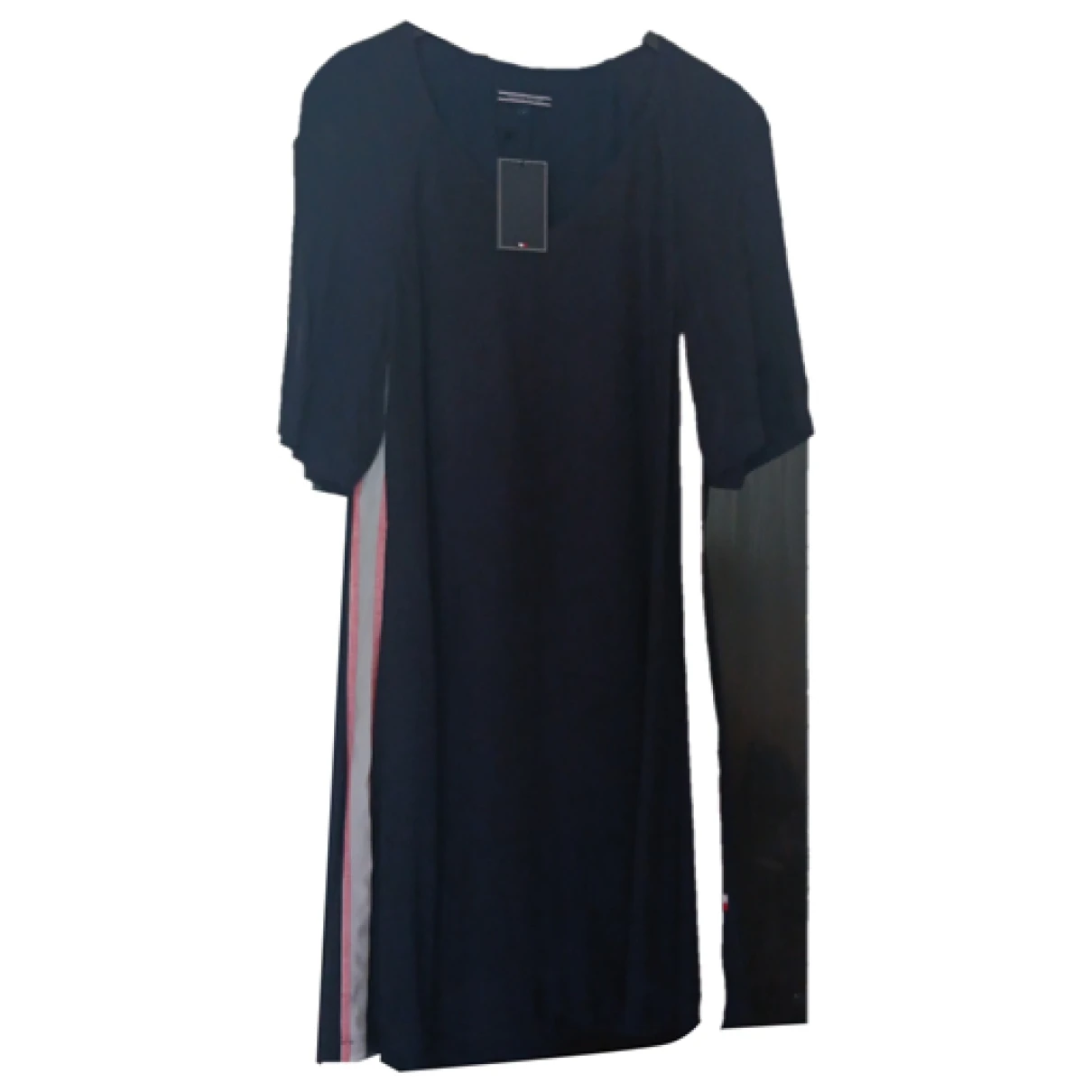 Pre-owned Tommy Hilfiger Silk Dress In Navy