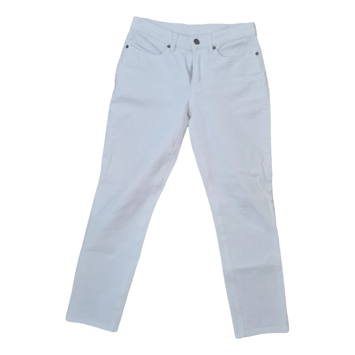 Pre-owned Escada Slim Jeans In White