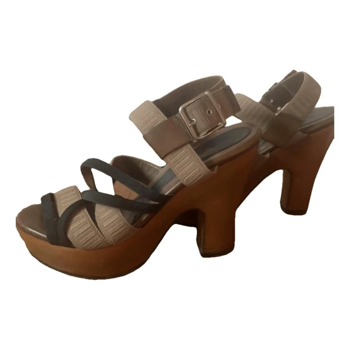 Pre-owned Marni Sandals In Beige