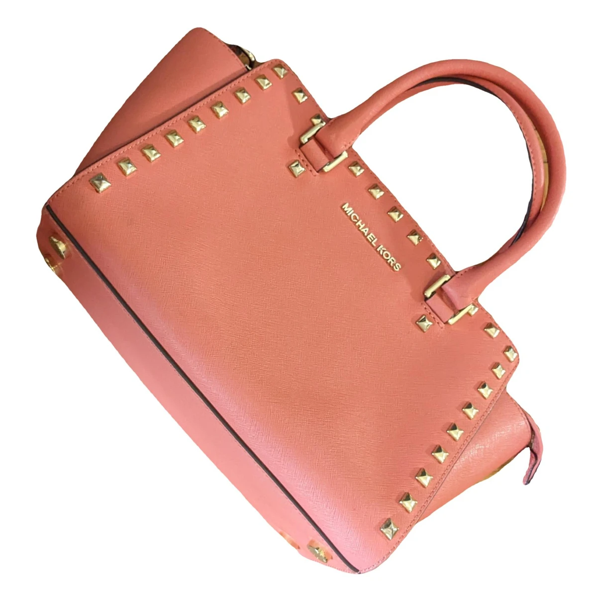 Pre-owned Michael Kors Selma Leather Tote In Pink
