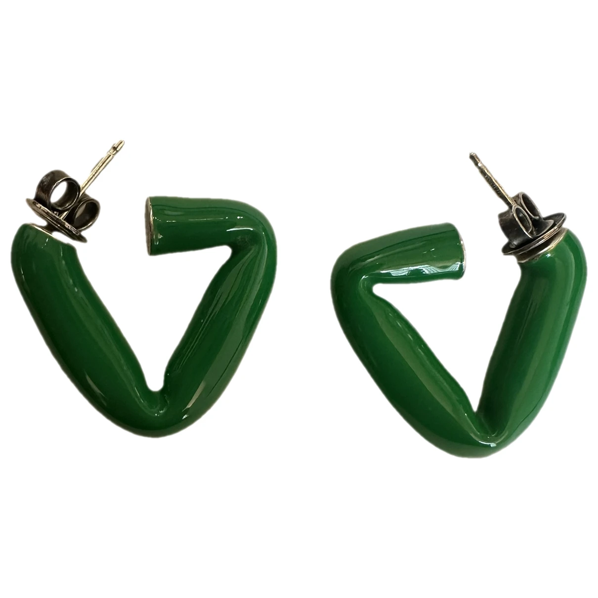 Pre-owned Bottega Veneta Earrings In Green