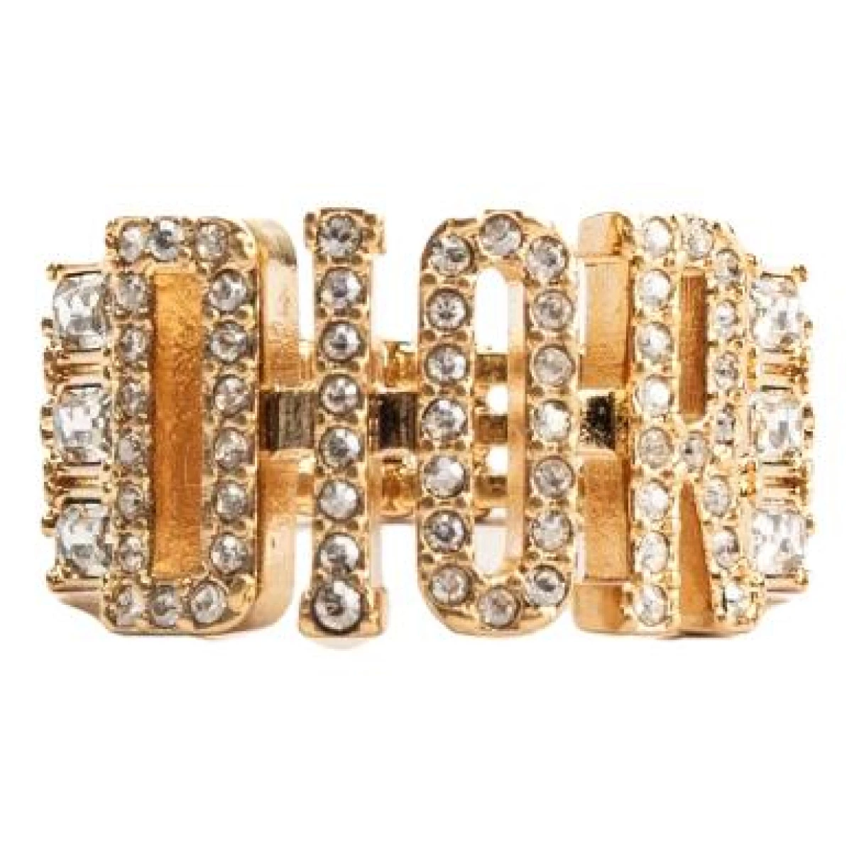 Pre-owned Dior Gourmette Ring In Gold