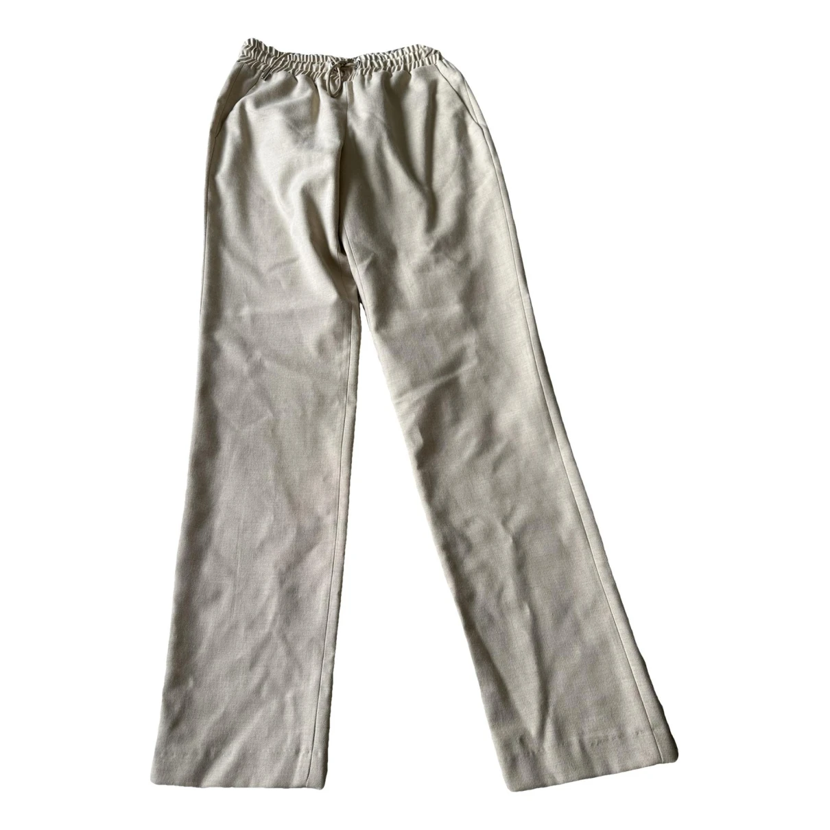 Pre-owned Max & Moi Wool Trousers In Beige