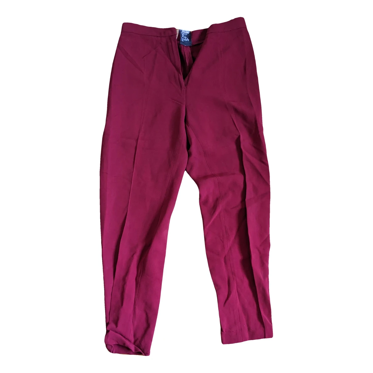 Pre-owned Moschino Cheap And Chic Slim Pants In Burgundy