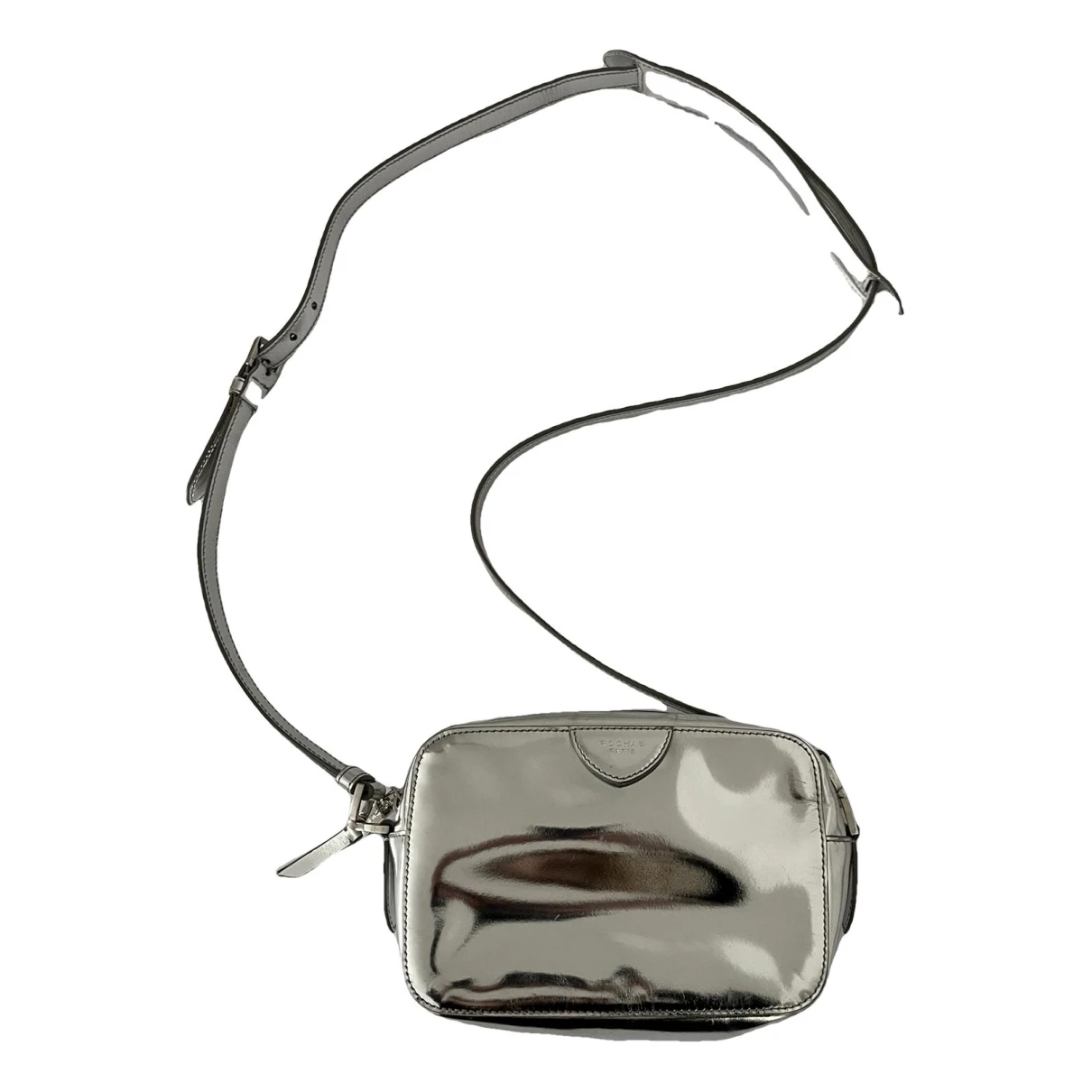 Pre-owned Rochas Leather Crossbody Bag In Silver
