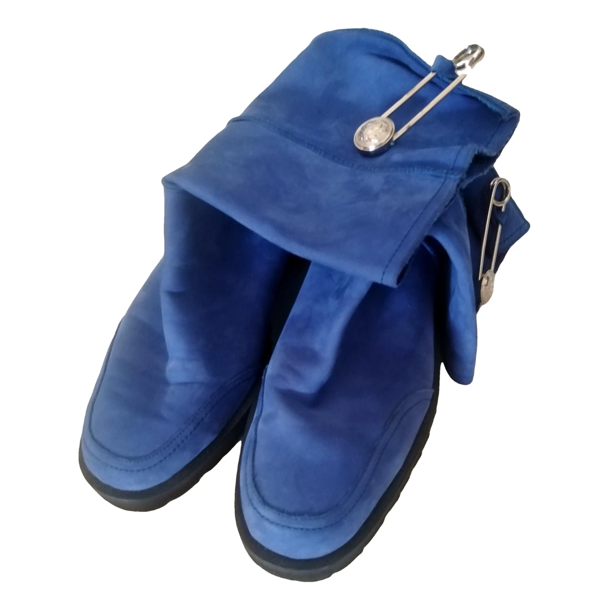 Pre-owned Versace Boots In Blue
