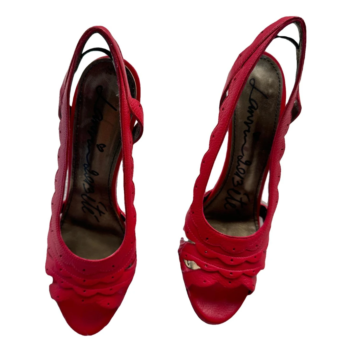 Pre-owned Lanvin Leather Sandal In Red