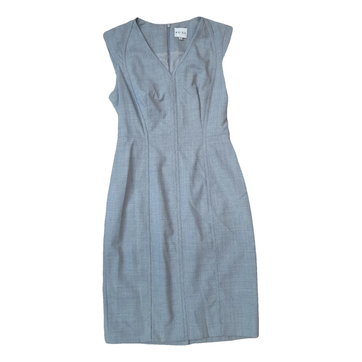 Pre-owned Reiss Wool Mid-length Dress In Grey