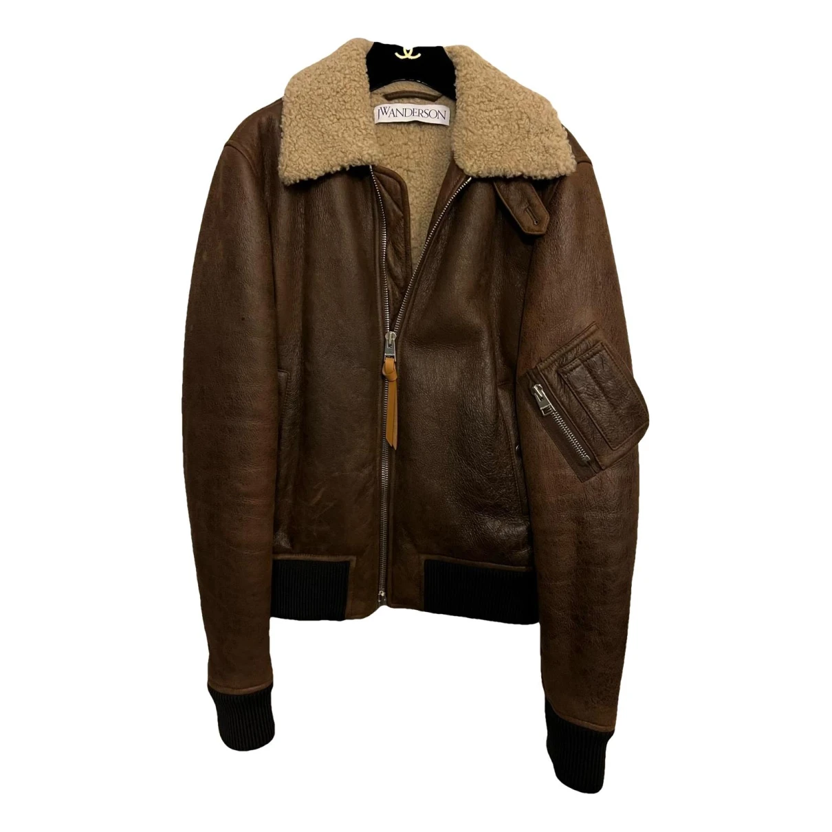 Pre-owned Jw Anderson Leather Jacket In Brown