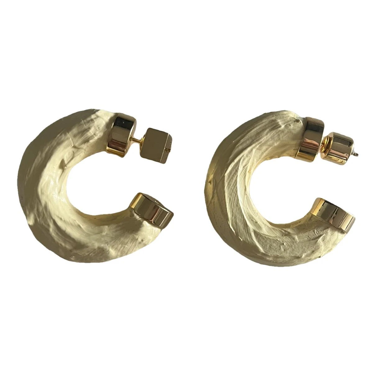 Pre-owned Jacquemus Les Creoles Brila Earrings In Yellow