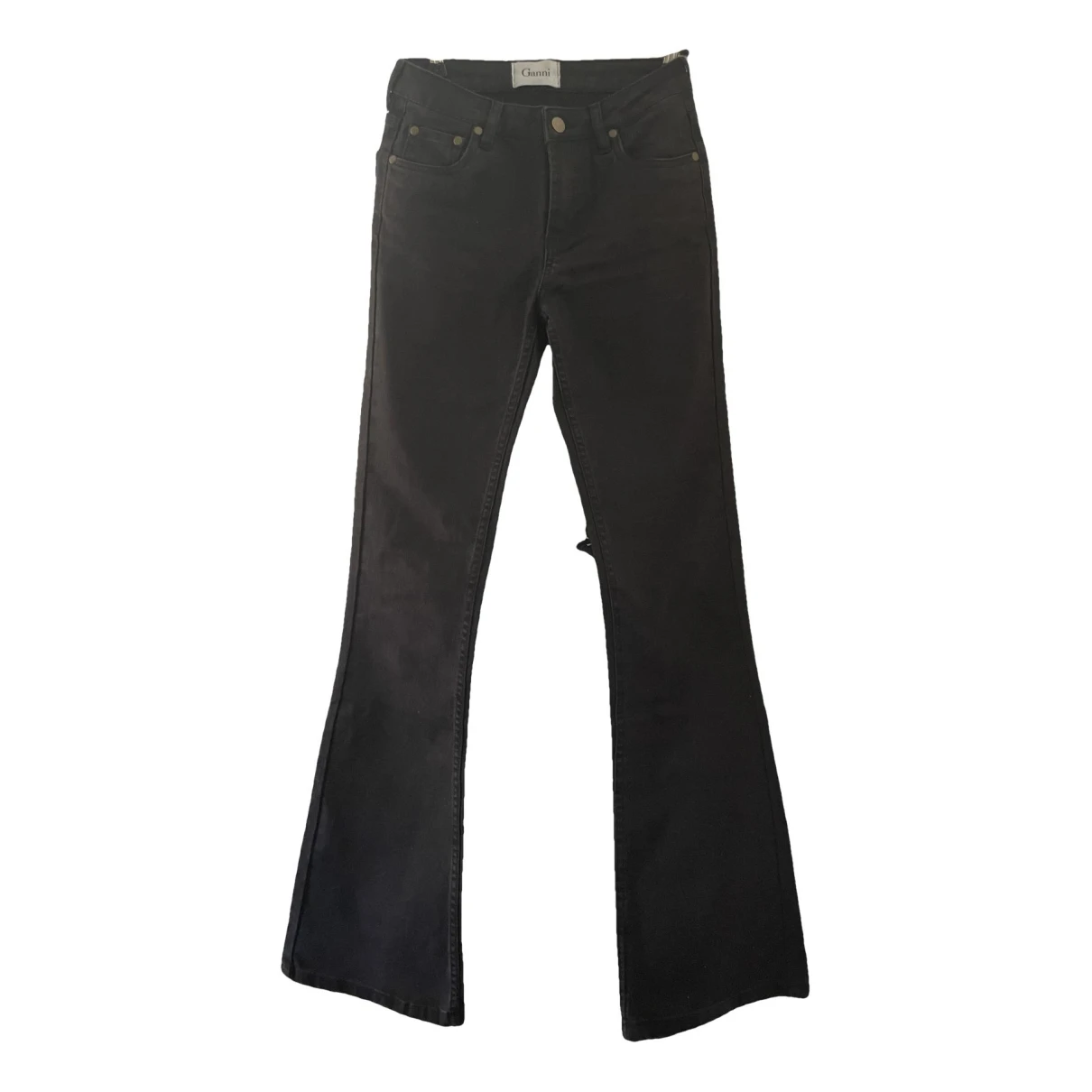 Pre-owned Ganni Jeans In Black