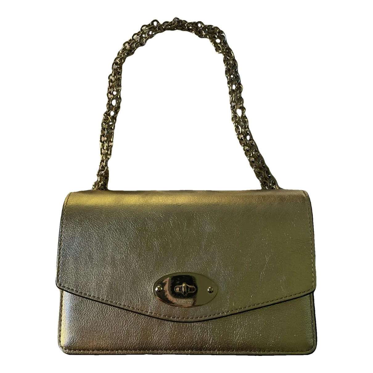Pre-owned Mulberry Leather Clutch Bag In Gold