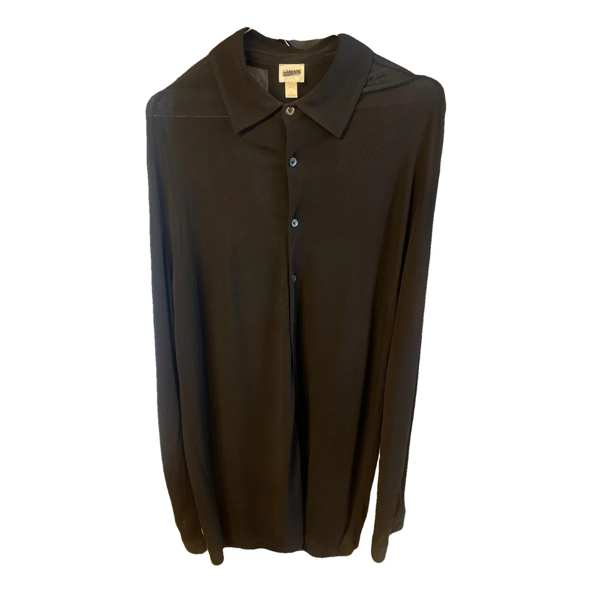 Pre-owned Armani Collezioni Silk Shirt In Black