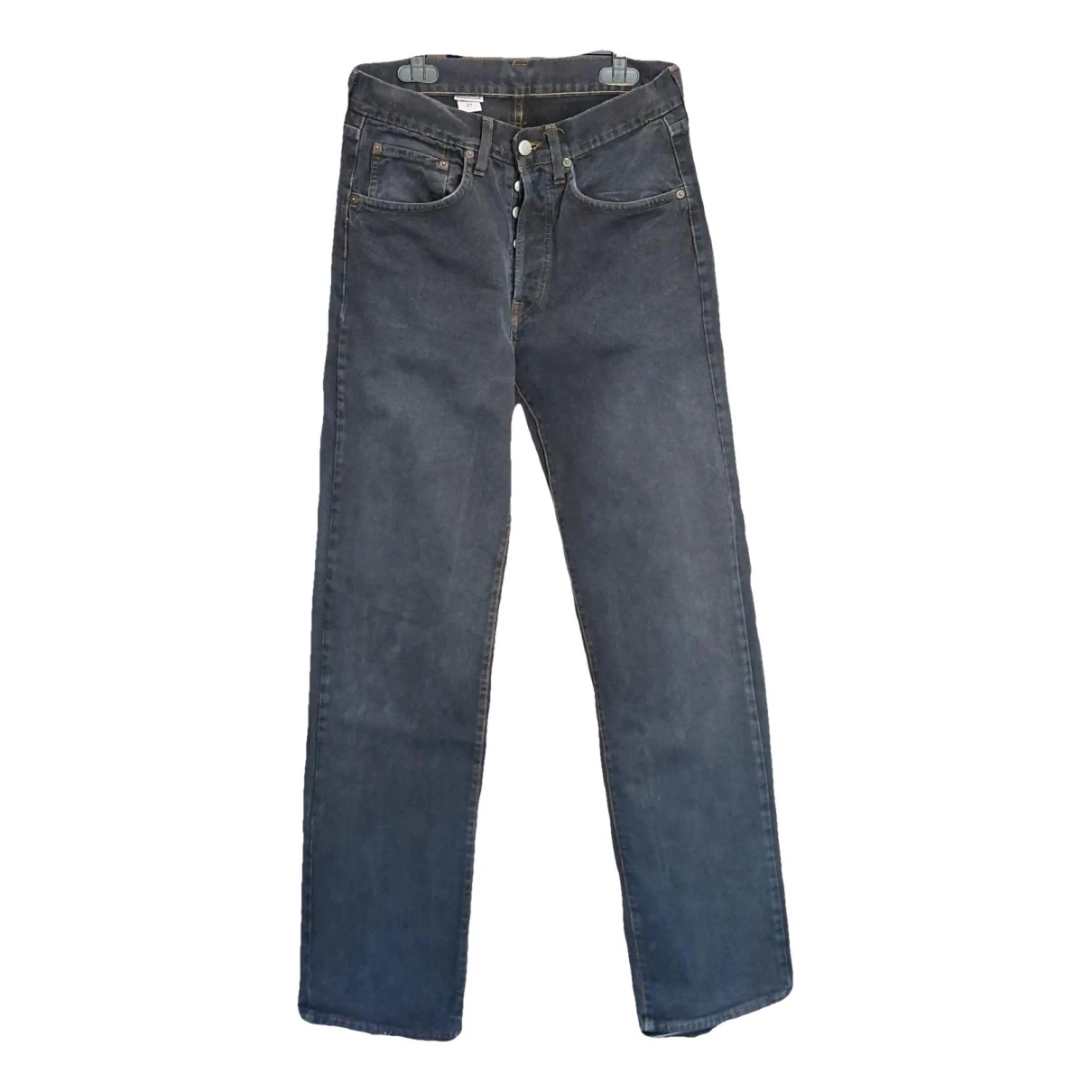 Pre-owned Replay Straight Jeans In Black