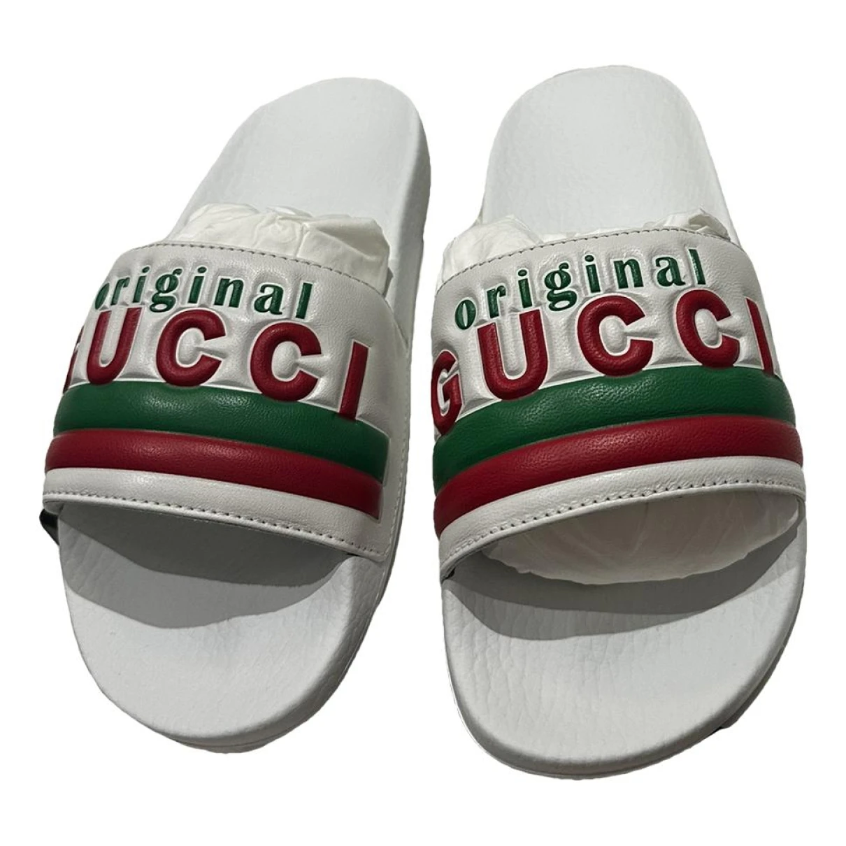 Pre-owned Gucci Leather Flip Flops In Multicolour