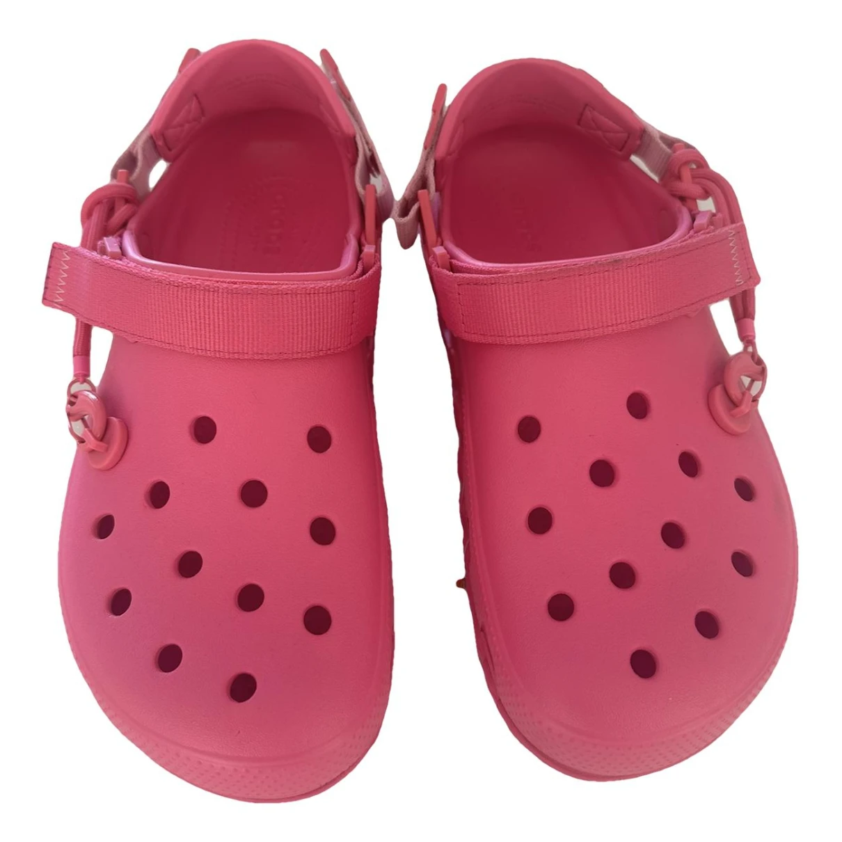Pre-owned Crocs Flats In Pink