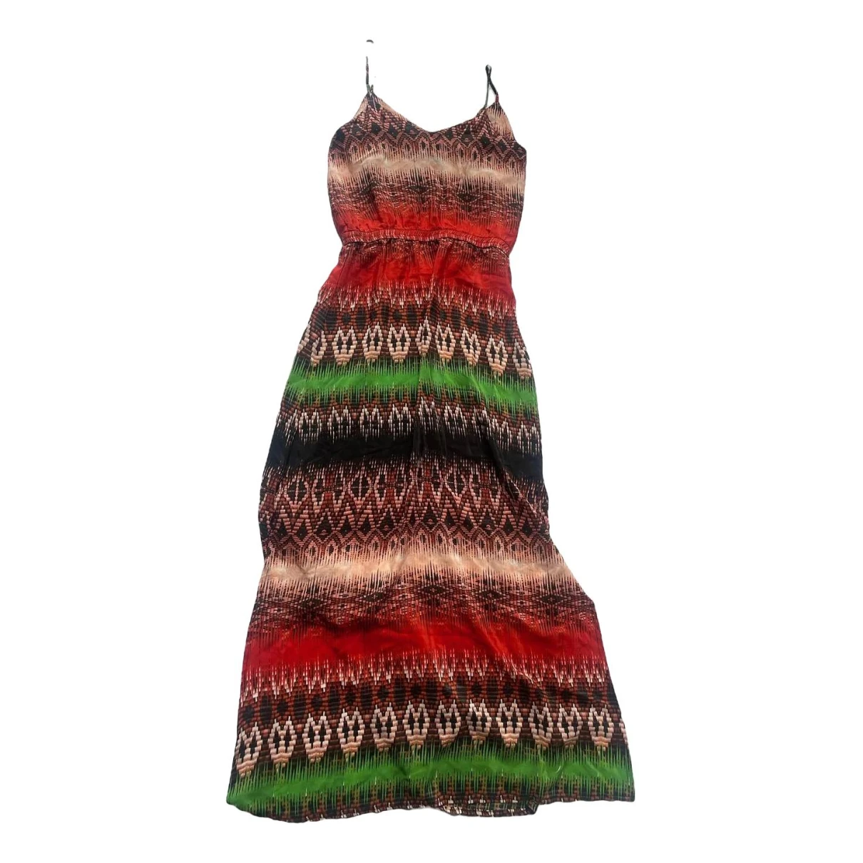 Pre-owned Vix Paula Hermanny Silk Maxi Dress In Multicolour