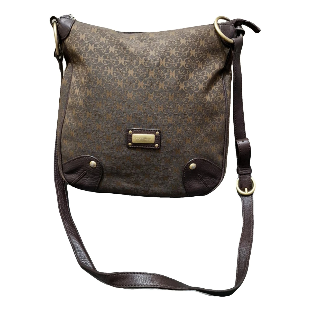 Pre-owned Coccinelle Cloth Crossbody Bag In Brown