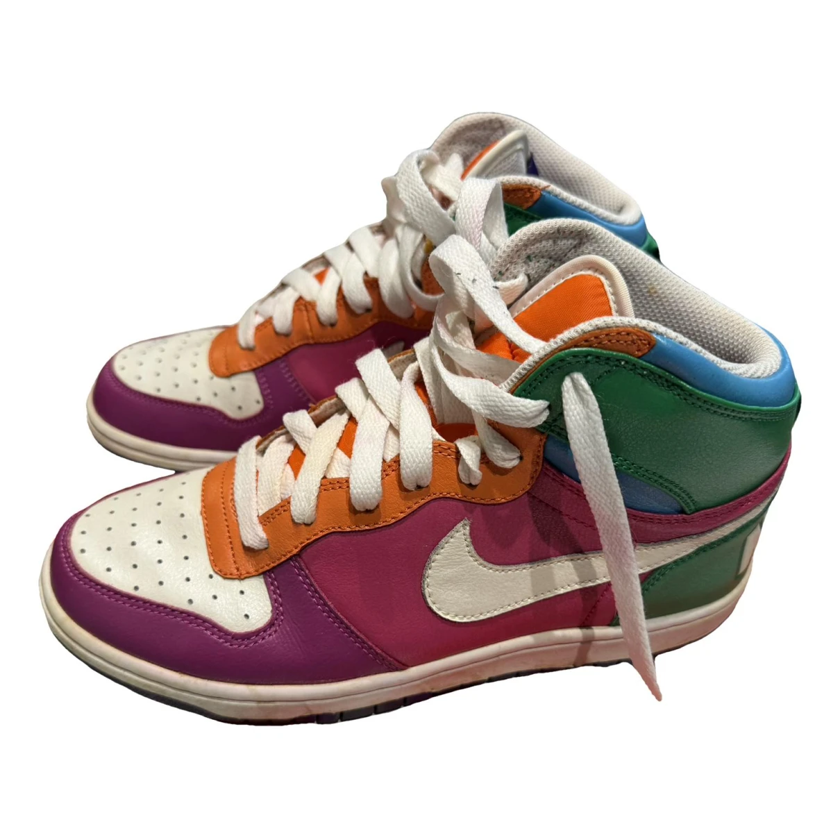 Pre-owned Nike Sb Dunk Leather Trainers In Multicolour