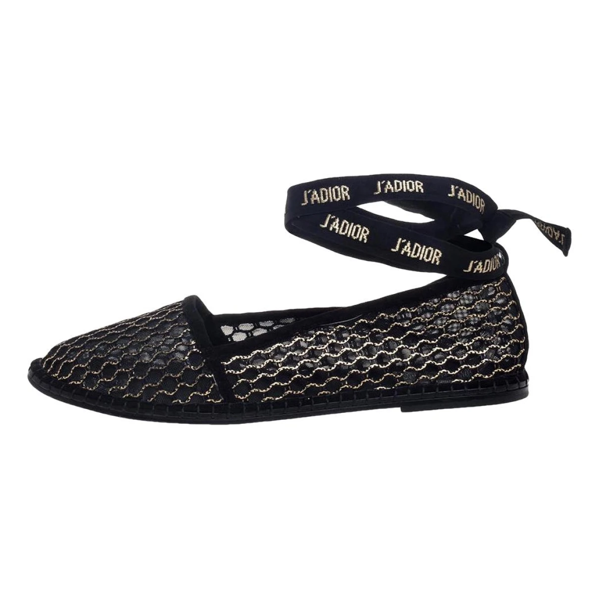 Pre-owned Dior Nicely-d Cloth Espadrilles In Black