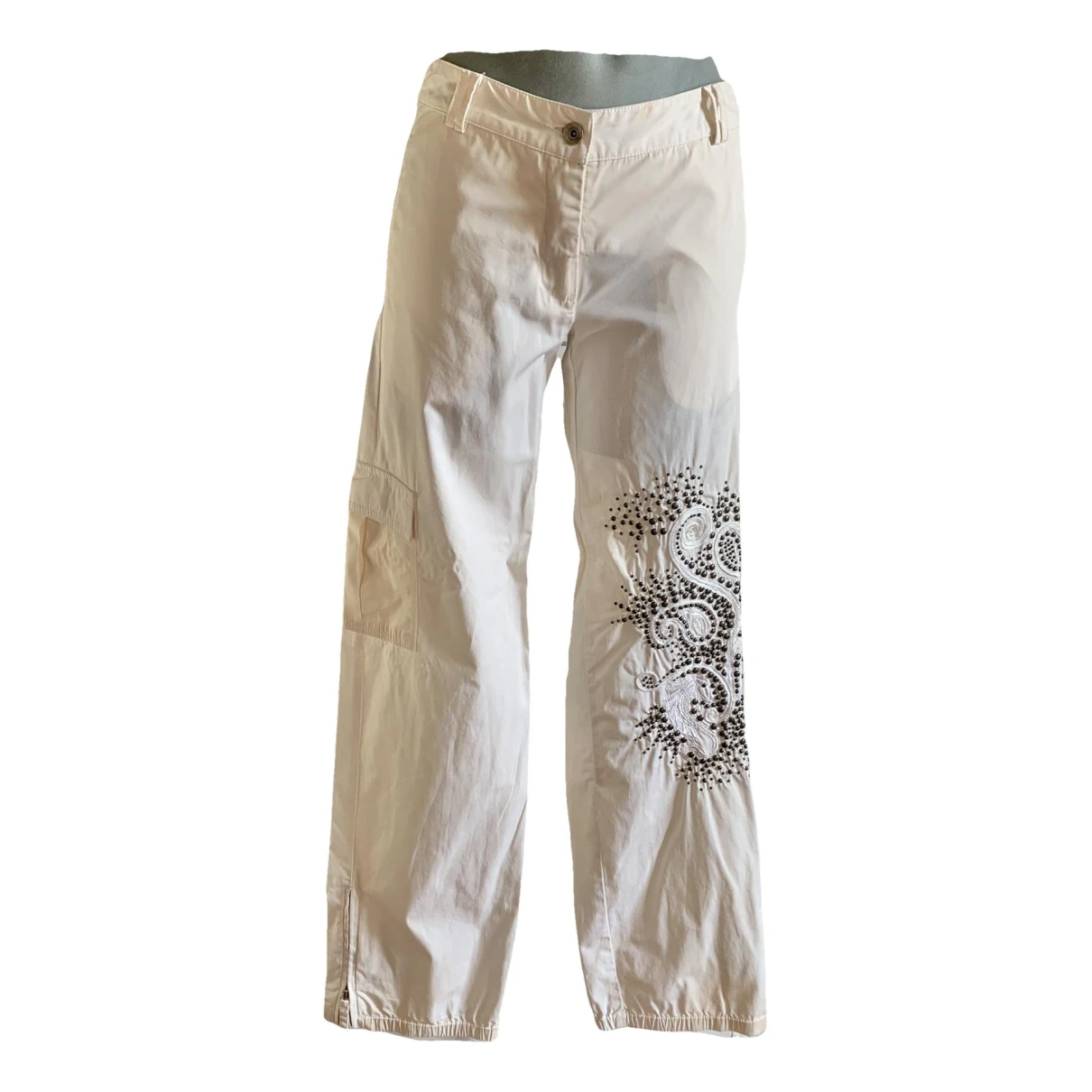 Pre-owned Ermanno Scervino Large Pants In White
