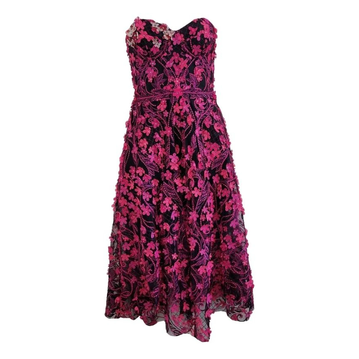 Pre-owned Marchesa Mid-length Dress In Pink