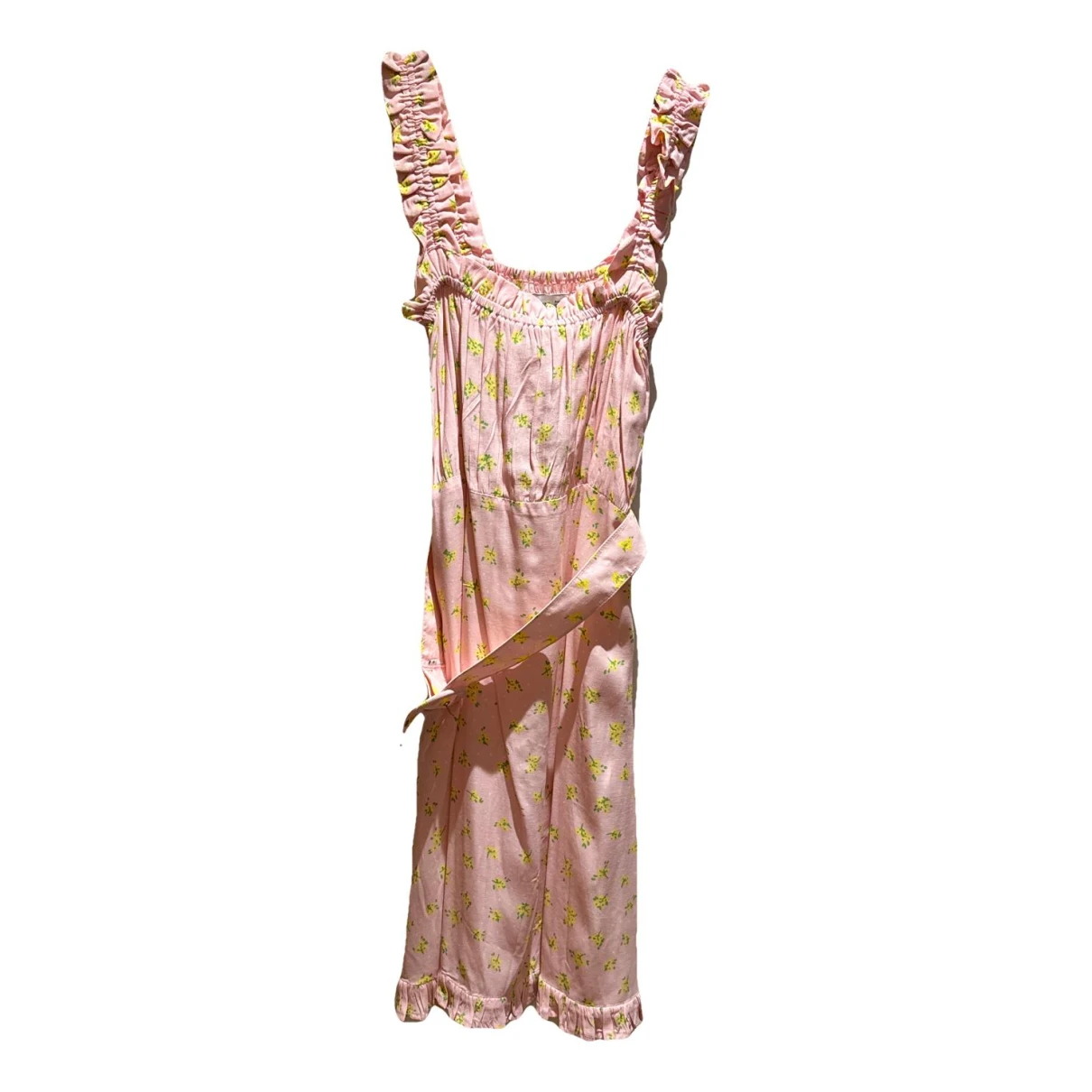 Pre-owned Faithfull The Brand Silk Mini Dress In Pink